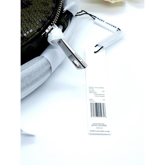 Marc Jacobs Snakeskin Embossed Leather Circle Crossbody Bag New GL0237621 - Picture 9 of 16